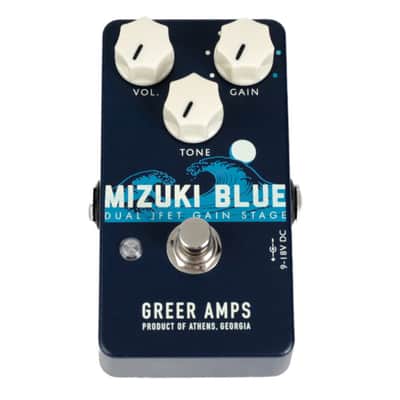 Greer Amps Mizuki Blue Dual JFET Gain Stage Overdrive Effect Pedal image 4