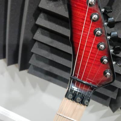 Warmoth Custom Built Chambered Red Flame Maple with Black Burst Electric Guitar Listed at HALF PRICE ! image 5
