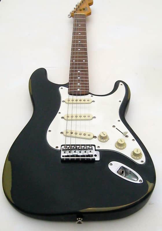 Fender Squier Stratocaster - Light Relic Black image 1