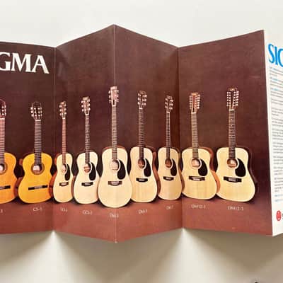 RARE 1981 Sigma (Martin Guitar) Brochure, Fold Out, Full Color image 2