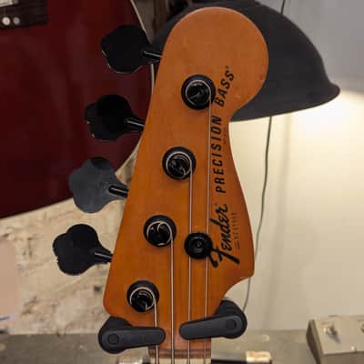 Warmoth Jazz Bass Fretless - Orange Burst w/ Flame Maple top image 3