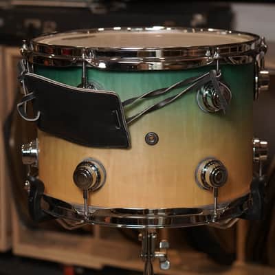 DW 9x13" Collector's Series Exotic Tom - 2007 Candy Blue Azure Burst over Mapa Burl Exotic Veneer - Carl Allen image 2