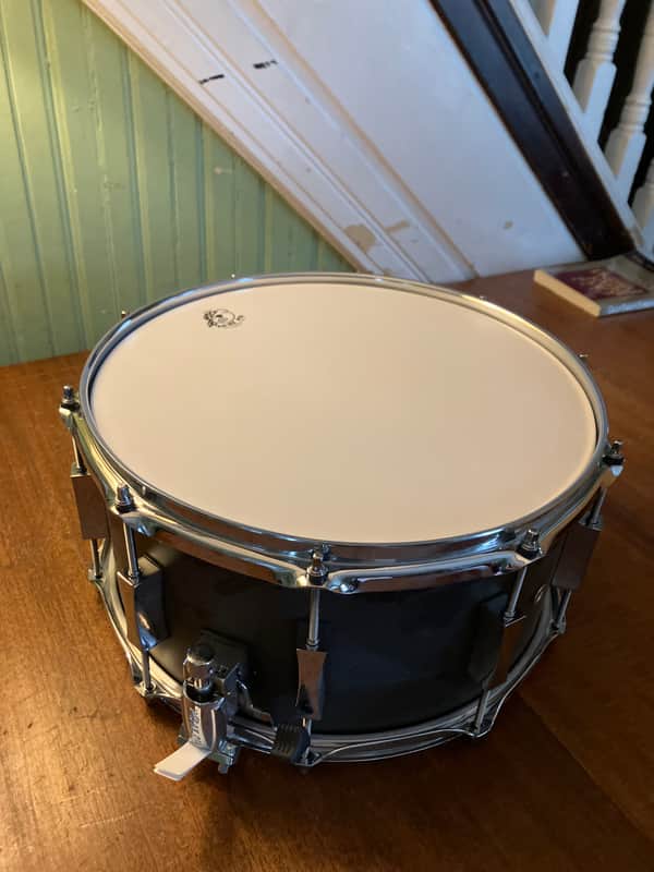 Pork Pie PP7X14LS-SNBC Little Squealer 7x14" Birch/Mahogany Snare Drum 2012 - 2021 - Black Satin Stain Lacquer image 1