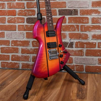 B.C.Rich Mockingbird Custom Tremolo Ultraviolet Sunburst 1985 w/Hardshell Case image 3