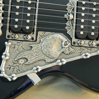 9 SKULL GUITAR PARTS for gibson and epiphone les paul metal knobs pickup rings jack plate & more image 3