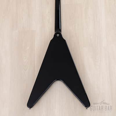 1990 Greco FV-650 Flying V Vintage Guitar Black, Japan Fujigen image 3