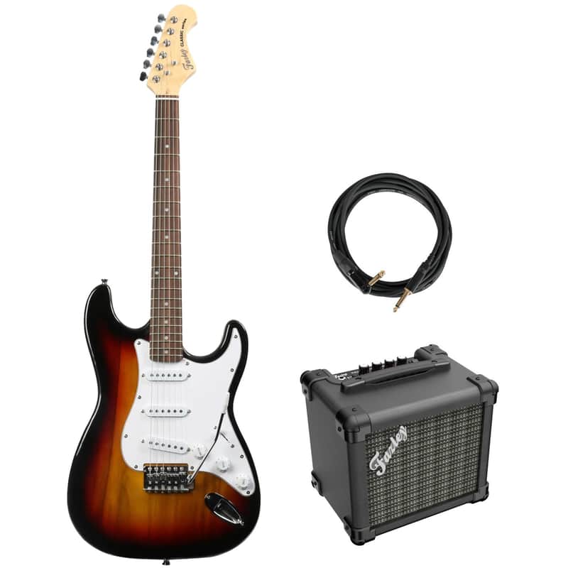 Fazley FST118 Sunburst guitare électrique + ampli + câble image 1