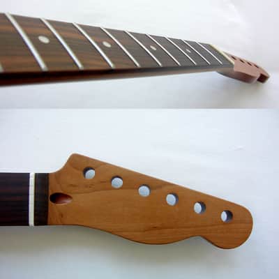 Roasted Telecaster Guitar Neck/Maple Rosewood / 22-Med Jumbo Frets w/Warmoth Bone Nut / TELE (fits Fender image 1