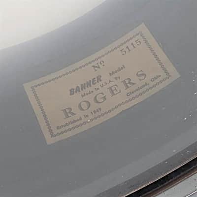 Used Vintage Rogers Banner Single Tension Snare Drum 14x5 Silver Sparkle - Good image 5