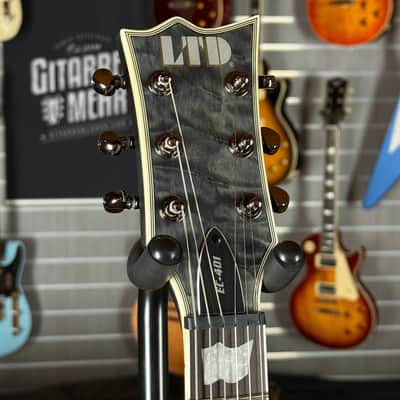 ESP LTD EC-401 QM See Thru Black Satin - 3,292 kg - SN# W22121275 - NEW image 3