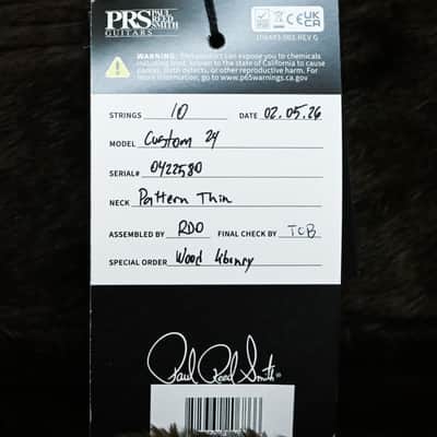 PRS Custom 24 Wood Library w/ 10-Top, Brazilian Rosewood, & McCarty III Pickups- Faded Blue Jean 2026 (0422580) image 17
