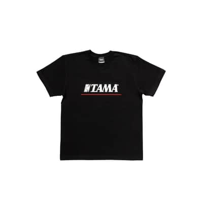 Tama Logo T-Shirt Black w/Red Line Small image 1