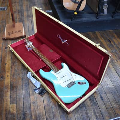 Fender Custom Shop Limited Edition Roasted 50s Stratocaster Deluxe Closet Classic 2024 Faded Aged Sea Foam Green w/Tweed Case image 10