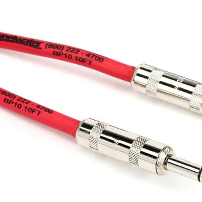 Pro Co BP-10 Excellines Balanced Patch Cable - 1/4-inch TRS Male to 1/4-inch TRS Male - 10 foot image 1