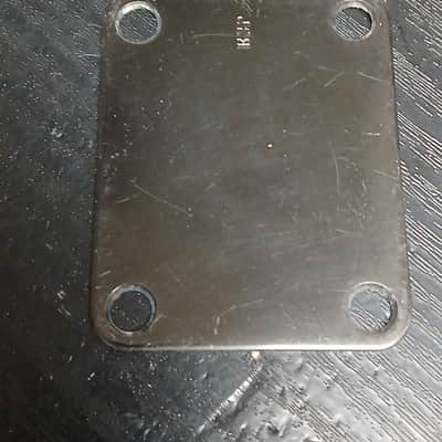 ESP 80's Guitar Neck Plate Black Very Rare Stamp One Off Early image 5