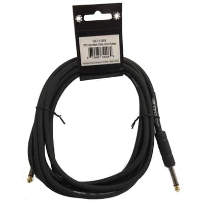 6 PACK Black Strukture 10ft Instrument Cable 6MM Rubber SC10R Lifetime Warranty! image 3