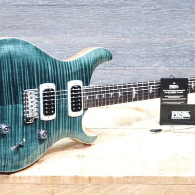 PRS SE Custom 24 Flame Maple Veneer Top Slate Blue Electric Guitar w/Bag image 9