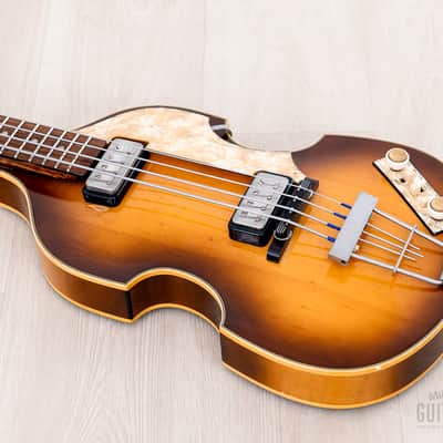 2004 Hofner 500/1 Vintage '63 Violin Beatle Bass Staple Pickup w/ Case, Germany image 10