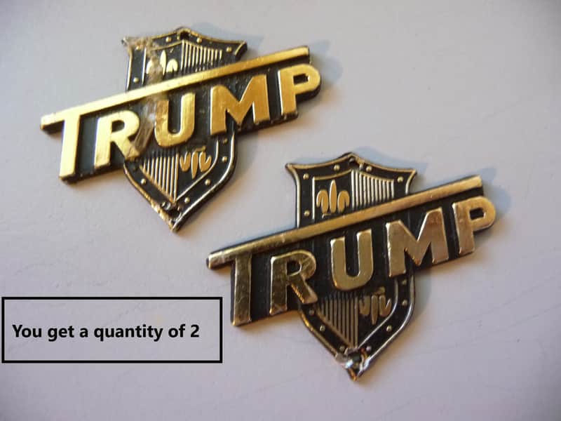 Vintage 1960's  Japan "Trump" Guitar Headstock Badge/Emblem/Logo N.O.S. DISTRESSED/DAMAGED image 1