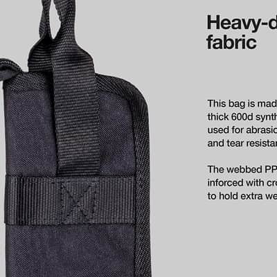 Meinl Percussion Compact Drumstick Bag with Floor Tom Hooks, Heavy-Duty Fabric — for Mallets, Brushes and Accessories as Well, Black, (MCSB) image 2