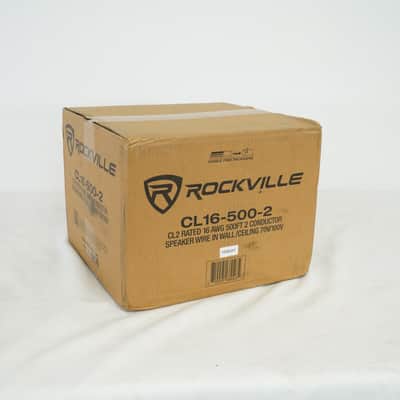 Rockville CL16-500-2 CL2 Rated 16 AWG 500' Speaker Wire In Wall Ceiling 70V 100V image 1