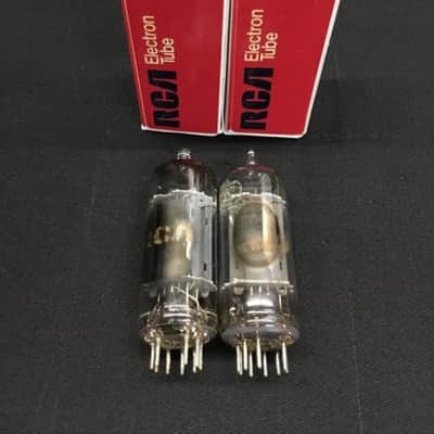 Matched Pair RCA 6CG7 (6FQ7)  CLEAR TOP Vintage Audio VACUUM TUBES TESTED 8.9399 image 2