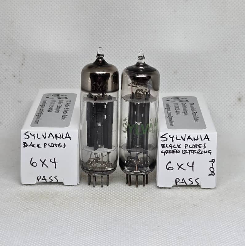 Sylvania 6X4 Matched Pair NOS Rectifier 6X4 EZ90 image 1