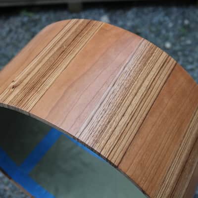 HHG drums PRE-SALE 14x7 Zebrawood/cherry Stave Snare 2020 Natural Satin Lacquer image 11