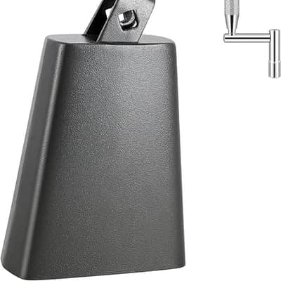 Cowbell, Steel Cowbell 7- inch Hand Percussion Cowbells Based on Quenching Process for Drum Set，Drum Key image 1