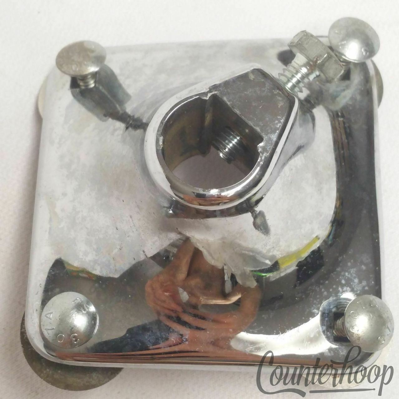 Slingerland Chrome Set-O-Matic Tom Drum Mount Receiver Sound King Vintage 60s70s — main photograph
