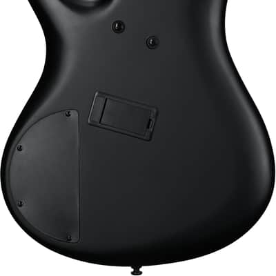 Ibanez SRMS625EX Iron Label Electric Bass, 5-String, Black Flat image 7