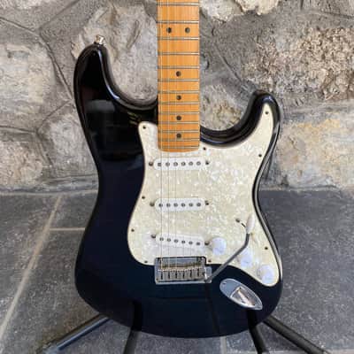 1997 Fender American Standard Stratocaster - Black Maple Neck - w/ Original Red Logo Case & Fender Card image 1