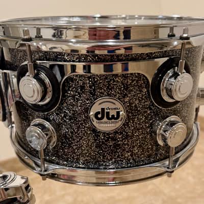 DW Drums Component Drum Rack Tom Custom Made- Maple/Mahogany 2024 - Black Galaxy FinishPly 12”x7” Accepting Offers! image 1