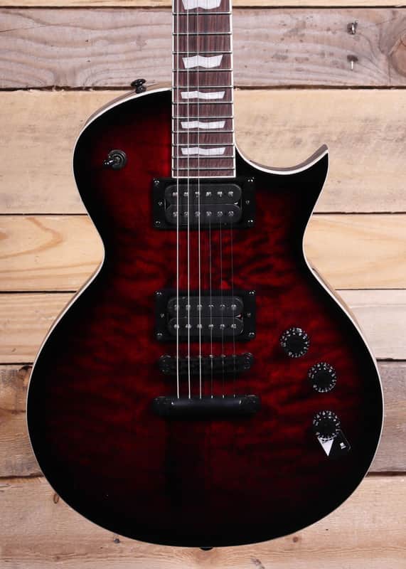 ESP EC-256QM Electric Guitar See Thru Black Cherry Sunburst image 1