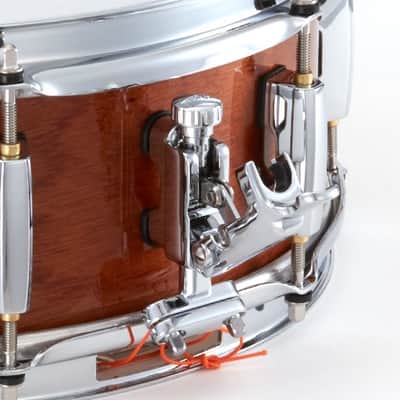 Pearl Omar Hakim Signature 13x5" Mahogany Snare Drum | Natural Mahogany Lacquer | Worldwide Ship | Authorized Dealer image 3