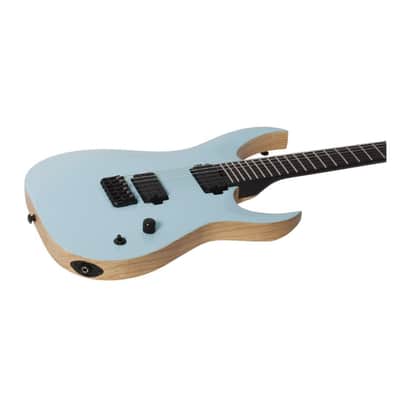Schecter John Browne Tao-6 6-String Right-Handed Electric Guitar with Swamp Ash Body and Ebony Fretboard (Azure) image 2