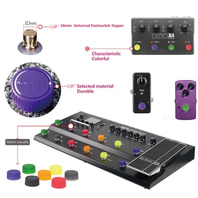6PCS Guitar Pedal Footswitch Topper Guitar Effect Foot Nail Cap image 5