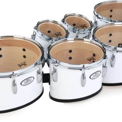 Pearl Finalist Marching Tenor Drums - Sextet Pure White image 3