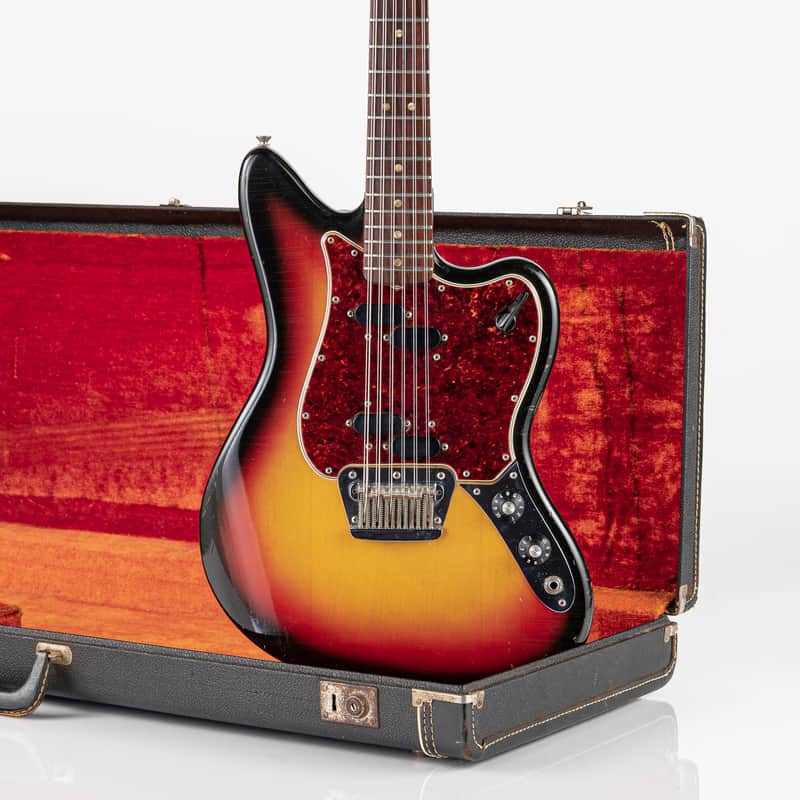 USED 1966 Fender Electric XII Electric Guitar - 3 Tone Sunburst with Original Hardshell Case image 1