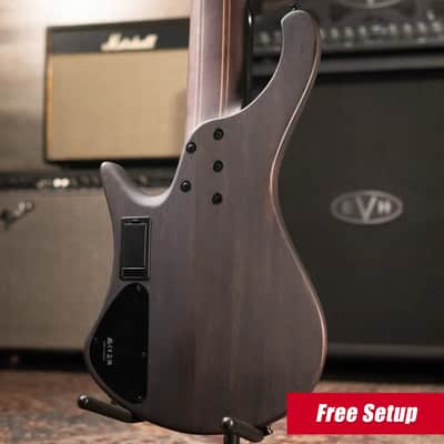 Ibanez EHB1506MS 6-String Electric Bass - Black Ice Flat with Gig Bag - Floor Model image 2