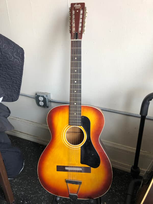 1960s Harmony H912 Stella 12-string - high action? - case image 1