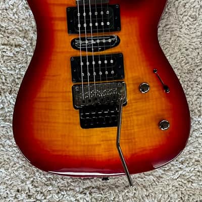 Dean C380F TAB Electric Guitar Custom 380 Floyd C380Ftab Trans Amberburst Guitar image 3