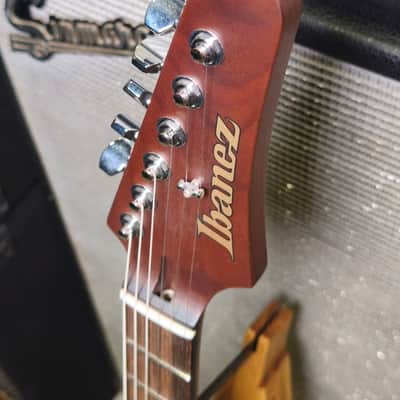 Signed Ibanez MM1-TAB Martin Miller Signature with Roasted Maple Neck 2010s - Transparent Aqua Blue Signed by Martin Miller imagen 3