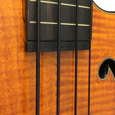 Epiphone Zenith Fretless Chambered Body Electric Bass Guitar - Antique Natural image 3