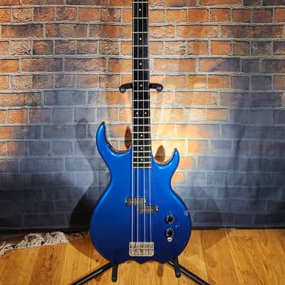 Vintage 1980s Kramer DMZ 5000 Bass Guitar Blue image 1