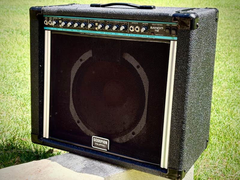 Peavey Teal Stripe Bandit 112 Solo Series 1x12 Scorpion - 80s Vintage - NICE! image 1