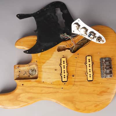 Fender Jazz Bass Body - 1976 - Neck Plate - Hardware - Natural image 6
