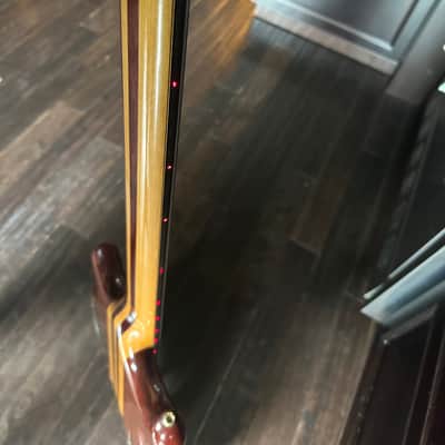 Custom Alembic Fretless 5 String Omega Heart w/LEDs image 10