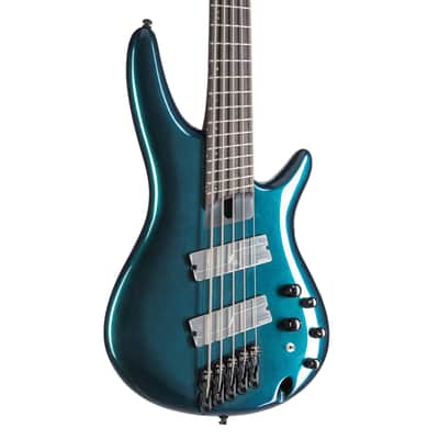 Ibanez Ibanez Bass Workshop SRMS725 Multiscale Blue Chameleon - 5-String Electric Bass image 4