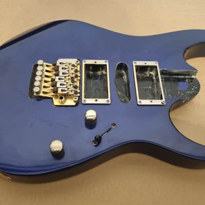 Ibanez RG Japan Electric Guitar Body Loaded Floyd Rose, Pots Purple Gold MIJ image 2